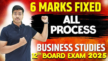 All Process in Business studies | 6 Marks Fixed in 15 minutes | Must watch. Class 12 Board exam 2025