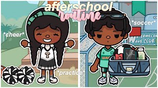 twins after school routine *soccer and cheer* ⚽️ (EP.5) | *with voices* | toca life world roleplay