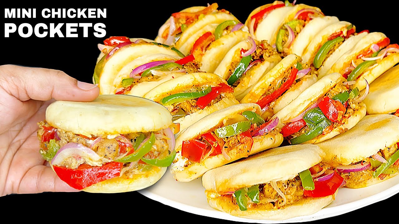 Mini Chicken Pockets | No Oven | Ramadan 2023 Iftar Party Special Recipe | Pocket Shawarma