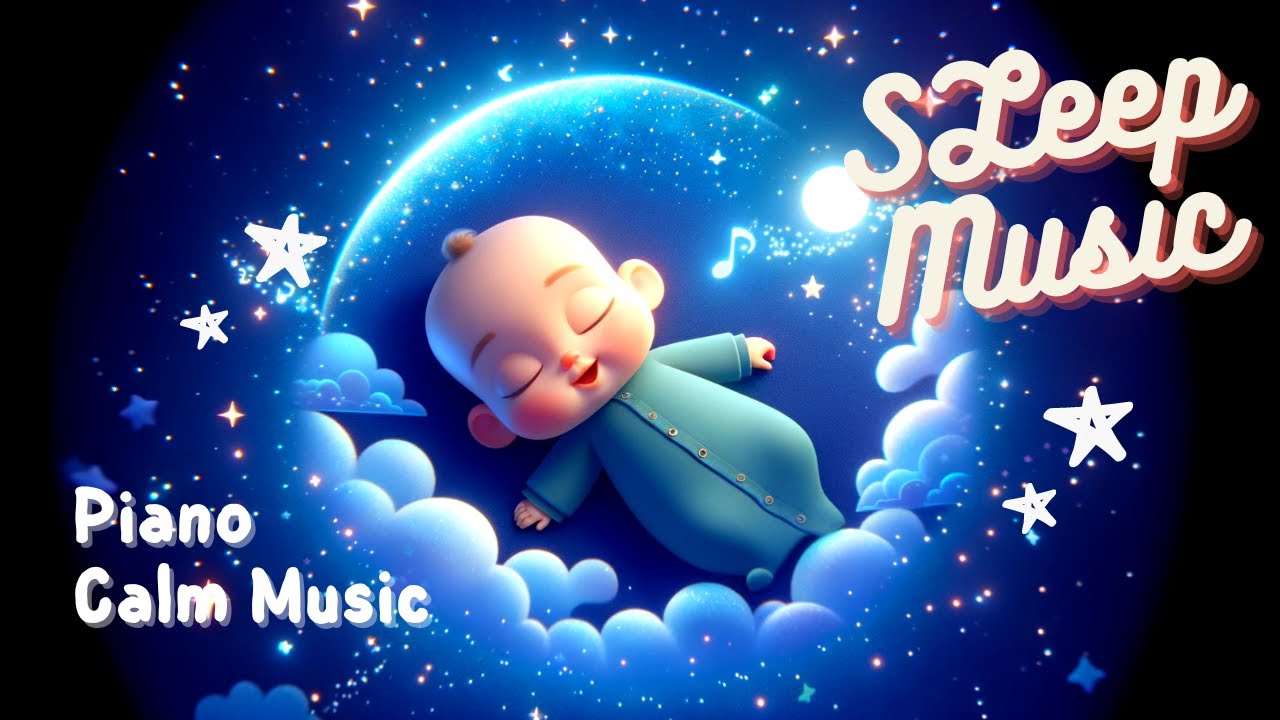 Cloudy and Soft Lullaby🌜Soothing Piano Calm Music with Sleep Sounds for
