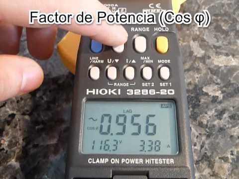Medir Factor de Potencia y Potencia con Amperimetro Hioki 3286-20