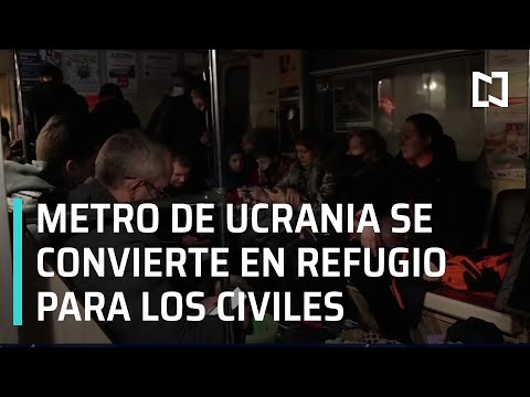 Ucranianos se refugian en el metro tras ataque militar de Rusia - Las Noticias