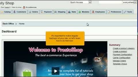 How to backup and restore your database in PrestaShop