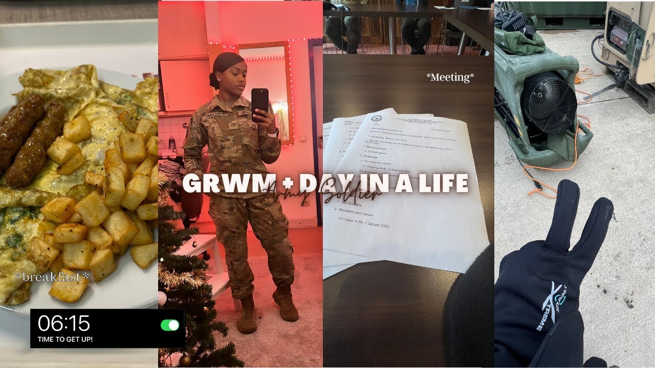 DAY IN THE LIFE: ARMY EDITION | GRWM, BOOT BLOUSE TUTORIAL & MORE