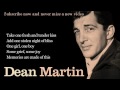 Dean Martin - Memories Are Made of This - Lyrics