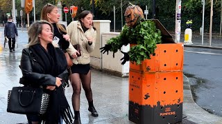 Pumpkin monster prank terrified people in town