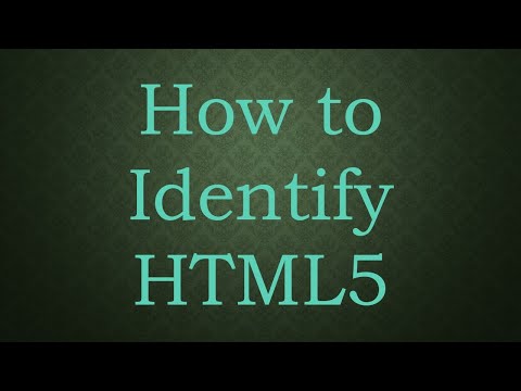How to Identify HTML5