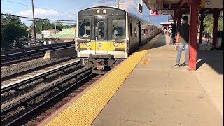 LONG ISLAND RAIL ROAD service bound for Penn Station arrives at Rosedale, NY