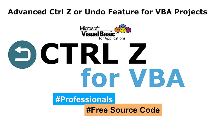 How to add Ctrl Z or Undo Feature for your VBA Projects. Free Project Download available