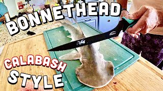 How we Clean and cook Bonnet head shark Calabash style.