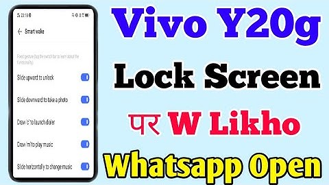 Vivo Y20g Smart Setting || Vivo Y20g Lock Screen Par W Lekho Whatsapp Open || Technical Akhilesh