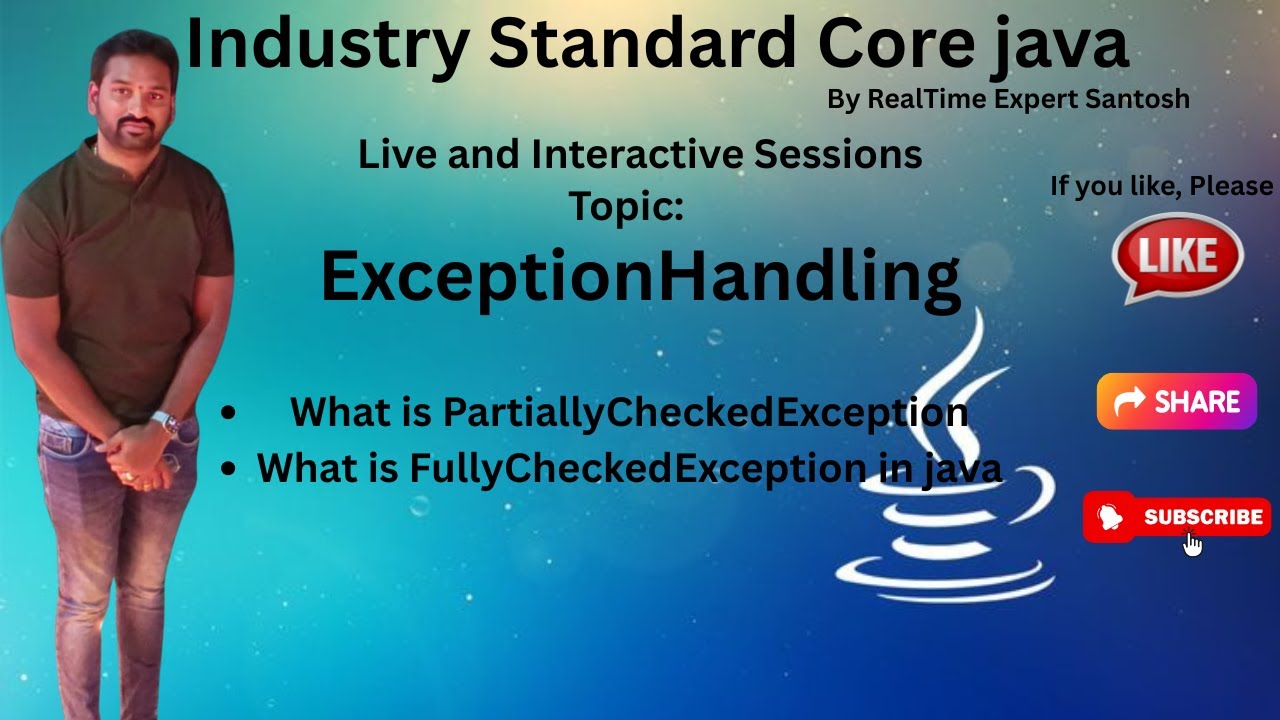 Partially and Fully Checked Exceptions In Java|Java Tutorial|Full Stack ...