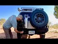 BEST TOYOTA Overland Rear Bumper w/ Drop Down Table, 6lbs PropaneTank, Etc for 4x4 Truck Camping