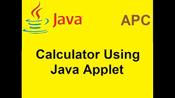 Calculator Using Java Applet/Calculator inJava