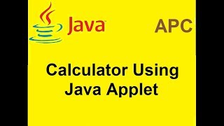 Calculator Using Java Applet/Calculator inJava