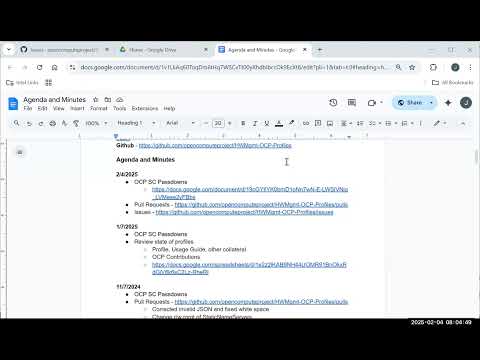 OCP HM Manageability Profile Workstream Sub Project Call Feb 04 2025 