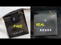 Rhude t shirt real vs fake. How to spot fake RHUDE shirt made in USA