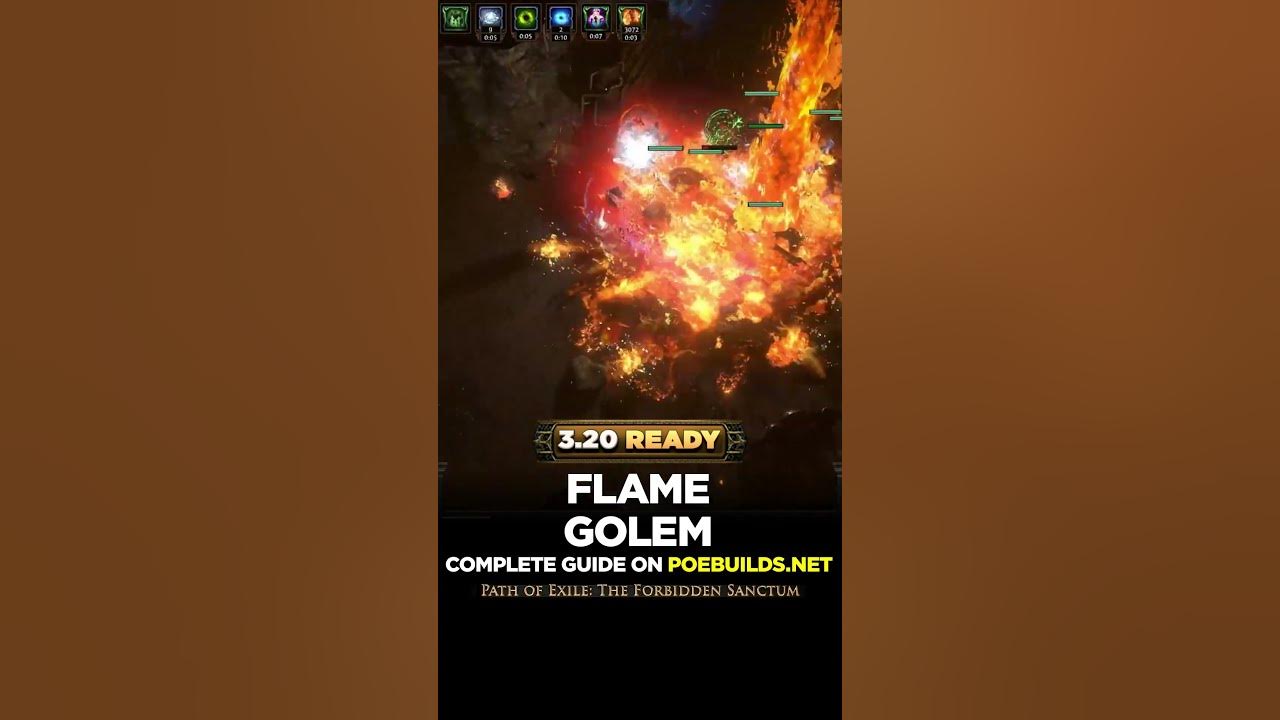 3.20 FLAME GOLEM ELEMENTALIST- PoE Builds - The Forbidden Sanctum #shorts #pathofexile #poe