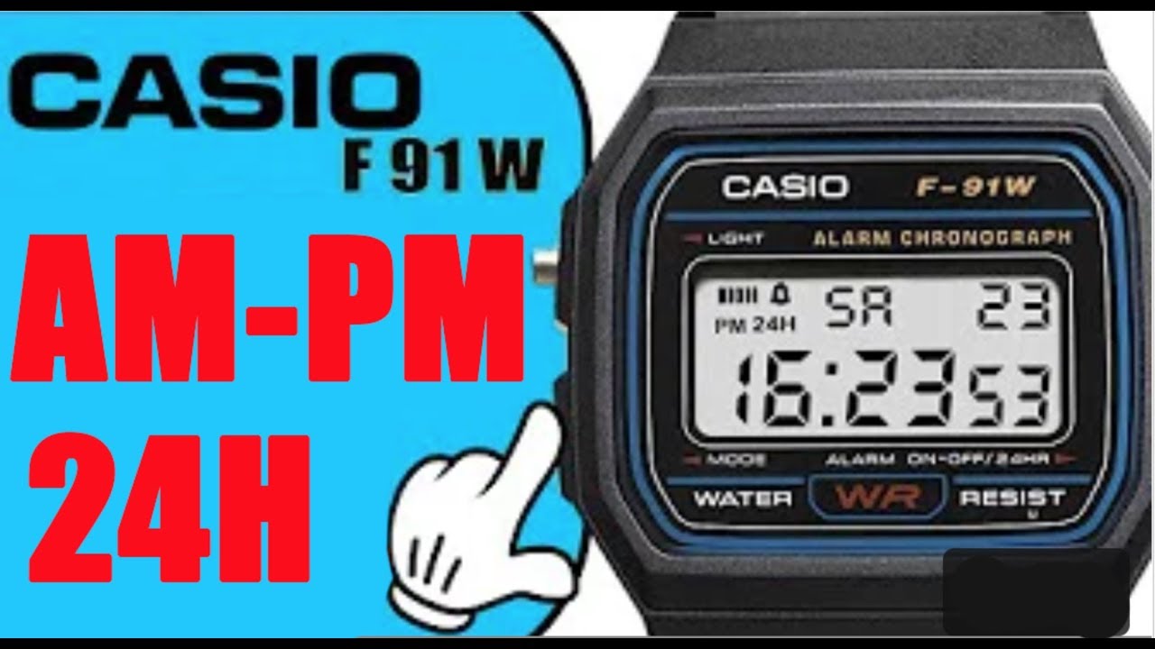 casio illuminator change to 24 hour