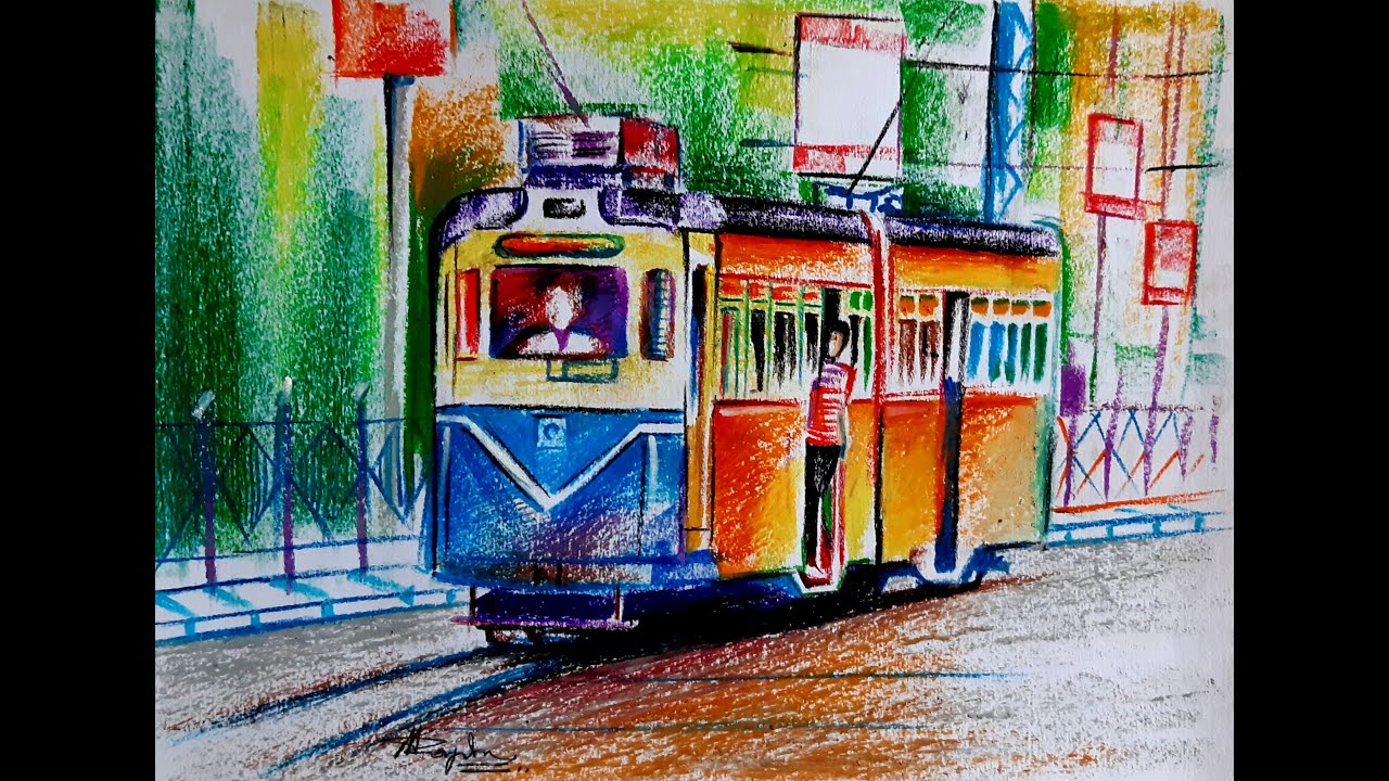 Kolkata Tram Vector Images 37