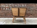 Mid-Century Modern Table with Drawers.