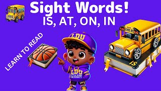 "Wheels on the Bus | Sight Words Fun! (is, at, on, in) + Review for Kids!"