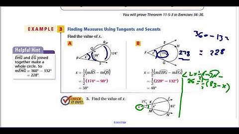 angle relashionships of circles part 2 -circles -secants -tangent