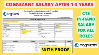 Cognizant Salary After 1-3 Years | In Hand Salary for All roles