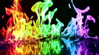 Rainbow Flames On Mirror Surface (4K UHD)🏳‍🌈