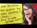 FUNNY NOTES TEACHERS SENT TO PARENTS