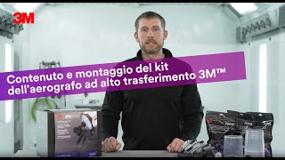 Contenuto e montaggio del kit dell'aerografo ad alto trasferimento 3M™ - Italiano