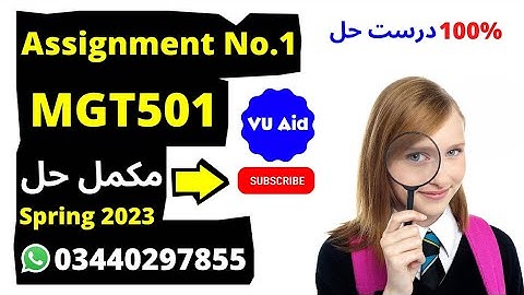 MGT501 Solution Assignment No. 1 Spring 2023 | MGT501 Assignment 1 2023 | #MGT501