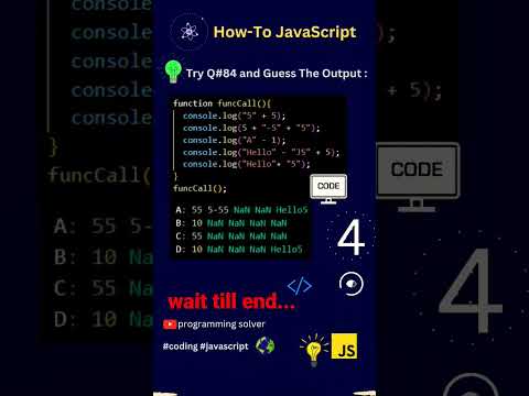 How To Code JavaScript Q#84, Try Solve & Guess The Output #shorts #coding #programming #javascript