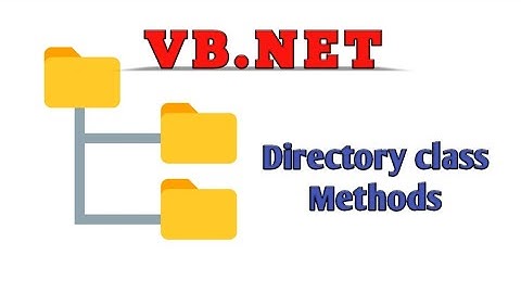 Directory class in vb.net