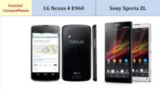 LG Nexus 4 E960 Versus Sony Xperia ZL, Key features and differences screenshot 2