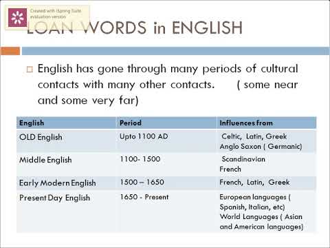 Loan Words in English