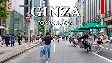 Ginza 銀座 Afternoon Walk || Tokyo, Japan 🇯🇵 Relaxing City Ambience Sounds 【4K HDR Spatial Audio】