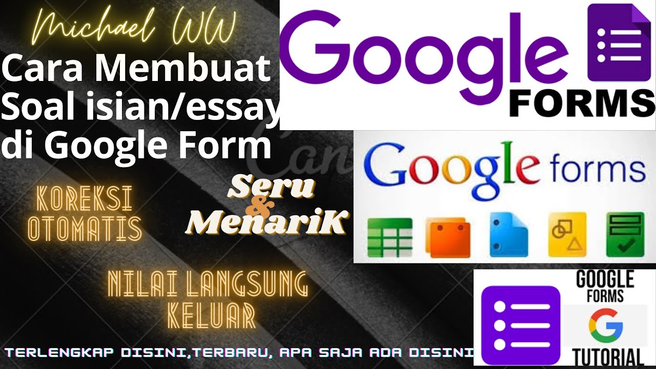 Cara Membuat Soal Isian Essay Dan Koreksi Otomatis Nilai Langsung Keluar Di Google Form Bag 4 Youtube