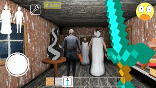 Playing as Minecraft Granny and Grandpa In Granny 1 New Mod Menu !! #granny screenshot 4