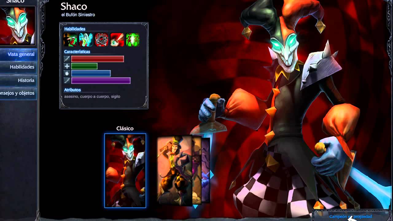 Regalo Cuenta de League Of Legends [Shaco + Aspecto realeza] lvl 9 ...