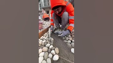 Excellent cobblestone paving skills #construction #workers