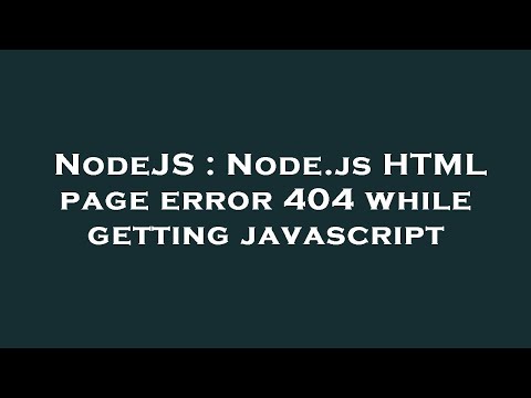 NodeJS : Node.js