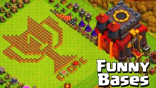 TOP 10 || TOWN HALL 10 FUNNY BASE DESIGN+ WITH LINK|2021| TH10 TROLL/MEME BASE LINK |CLASH OF CLANS