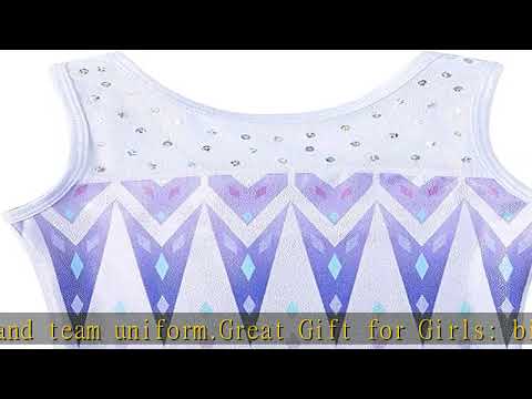 HOZIY Leotards for Girls Gymnastics Kids Children Biketard Snowflake Ribbon Blue Purple Hot Pink Sp