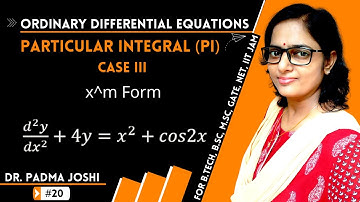 Rules for finding particular integral case 3 in differential equations  finding cf and pi in ODE #3