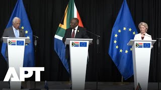 Download Lagu Von der Leyen prijst Zuid-Afrika voor de eerste G20-top op Afrikaanse bodem | APT MP3
