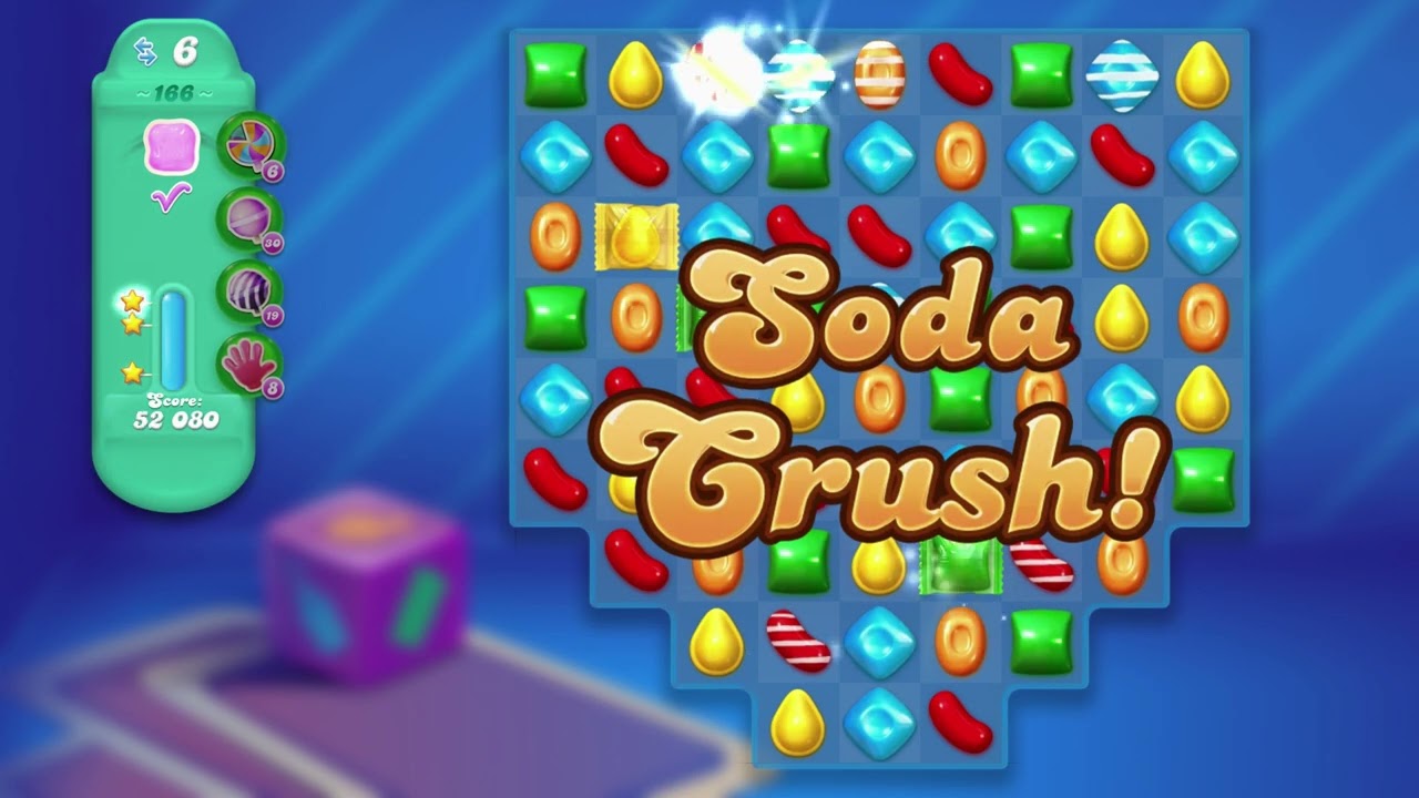 Candy Crush Soda Saga - Level 166 Gameplay | Candy Girl