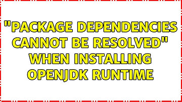Ubuntu: "Package dependencies cannot be resolved" when installing OpenJDK Runtime
