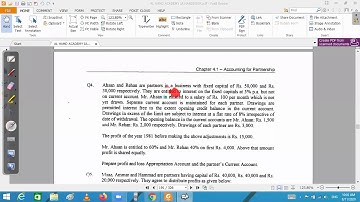CAF 01 Introduction to Accounting (IA) Lecture 80 | Partnership | Part 2