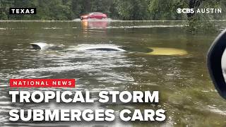 Full drive through of the roads in Southeast Texas after tropical storm Edouard